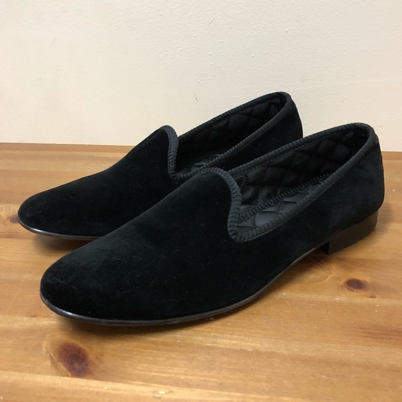 Womens Del Toro Black Velvet Slippers 